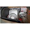 Image 1 : BOX W/ BAKING ITEMS & KITCHENWARE INCL.