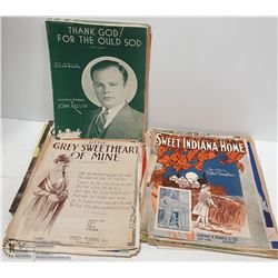 BOX OF ANTIQUE SHEET MUSIC BOOKS