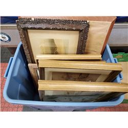 TOTE OF VARIOUS FRAMED ESTATE PICTURES