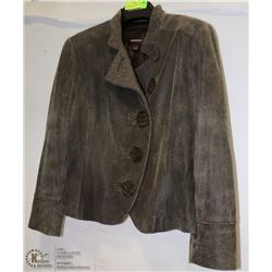 DANIER DARK SAGE DISTRESSED LEATHER JACKET