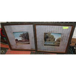 FRAMED ART PRINTS- SET OF 2
