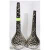 Image 1 : VASES HAMMERED DECORATIVE CERAMIC- SET OF 2