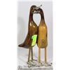 Image 1 : WOOD/METAL" DUCKS" FIGURINE