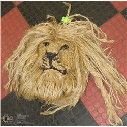 LION HEAD WOVEN LARGE WALL HANGING