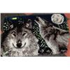 Image 1 : WOLF RUG WALL HANGING 26" X 40"