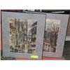 Image 1 : FRAMED ART- N.Y. CITYSCAPES- SET OF 2- 20" X 16"