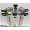 Image 1 : LAGOSTINA LARGE STOCK POT WITH STEAMER INSERT