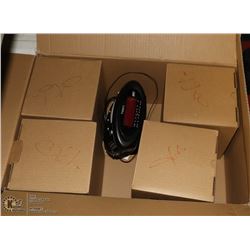 4 NEW IN BOX TIMEX ALARM CLOCKS. MP3 INPUT AND