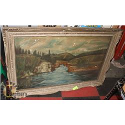 CIRCA 1900 J MORRIS LANDSCAPE. LISTED ARTIST LARGE