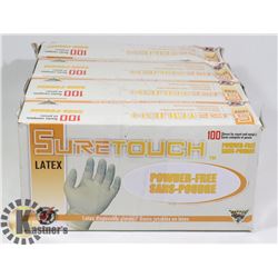 4 BOXES OF RUBBER GLOVES