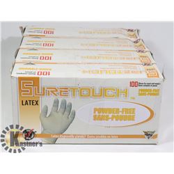 4 BOXES OF RUBBER GLOVES