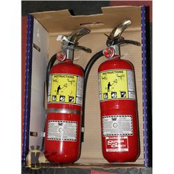 LOT OF 2 FIRE EXTINGUISHERS FOR CLASS A,B &C FIRES