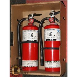 LOT OF 2 FIRE EXTINGUISHERS FOR CLASS A,B &C FIRES