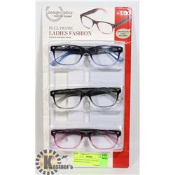 LDS DESIGN OPTICS FOSTER GRANT READING GLASSES +3