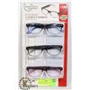 Image 1 : LDS DESIGN OPTICS FOSTER GRANT READING GLASSES +3