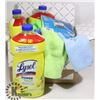 Image 1 : 3PCS LYSOL CLEANING AGENT & MICROFIBRE TOWELS