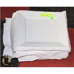 12 WHITE SQUARE DINNER PLATES