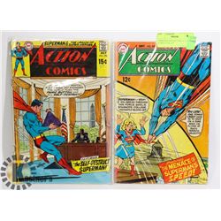 2 VINTAGE COLLECTORS ACTION COMICS #390, 367