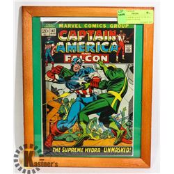 CAPTAIN AMERICA #147 50 YR OLD COMIC BOOK IN FRAME