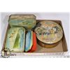 Image 1 : FLAT OF VINTAGE TINS  (5PCS)