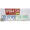 Image 1 : 3 1966 LICENSE PLATES ALBERTA, SASK & OHIO