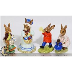 4 ROYAL DOULTON 'BUNNYKINS' CERAMIC FIGURINES