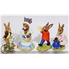 Image 1 : 4 ROYAL DOULTON 'BUNNYKINS' CERAMIC FIGURINES