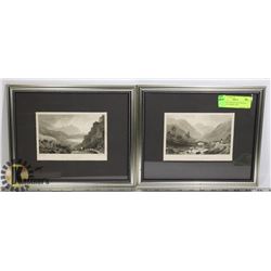 RUGGED GRANDUER OF WALES - PAIR OF FRAMED 1836