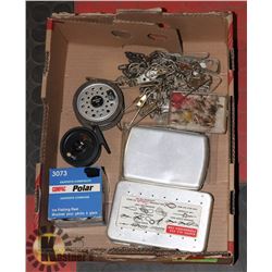 (3PK) FLY FISHING HOOKS, EAGLE CLAW OPEN FACE REEL