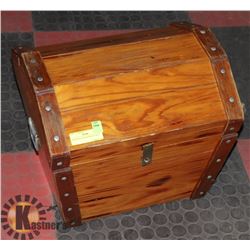 HAND BUILT WOOD PIRATE CHEST