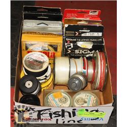 SMALL BOX OF ASSORTED FISHING LINE