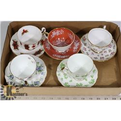 VINTAGE CUPS & SAUCERS MOSTLY AYNSLEY