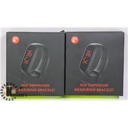 LOT OF 2 TEMPERATURE MEASURING BRACELETS