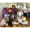 Image 1 : CHILDREN'S JACKALOPE PUPPET, BACKPACK & GREAT HORNED OWL