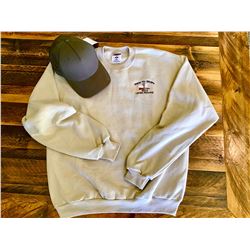 KHAKI SWEATSHIRT WITH COORDINATING BERRETTA TACTICAL CAP-SIZE SMALL