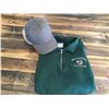 Image 2 : FOREST GREEN QUARTER ZIP SWEATSHIRT WITH COORDINATING BERETTA CAP - SIZE 2X