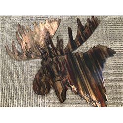 ARTISAN COPPER MOOSE METAL WALL HANGING