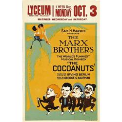 The Cocoanuts (Lyceum Theater, 1927). Window Card (14" 