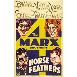 Horse Feathers (Paramount, 1932). Window Card (14" X 22 