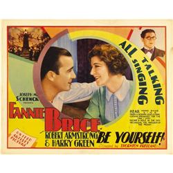 Be Yourself (United Artists, 1930). Half Sheet (22" X 2 