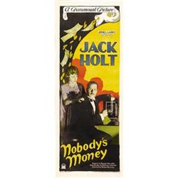 Nobody's Money (Paramount, 1923). Insert (14" X 36"). 