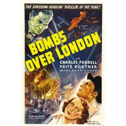 Bombs Over London (Film Alliance, 1939). One Sheet (27" 