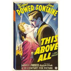 This Above All (20th Century Fox, 1942). One Sheet (27" 