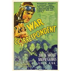 War Correspondent (Columbia, 1932). One Sheet (27" X 41 
