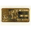Image 1 : 1 TROY OZ .999 FINE SILVER GOLD PLATED INGOT