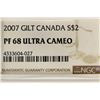 Image 3 : 2007 GILT CANADA SILVER $2 NGC PF68 ULTRA CAMEO