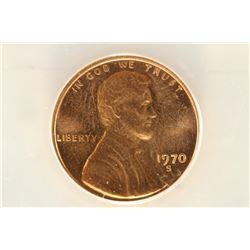 1970-S LARGE DATE LINCOLN CENT ANACS MS65RED