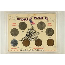 WWII OBSOLETE COIN COLLECTION CONTAINS: 4 SILVER