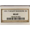 Image 3 : 1991-P MT. RUSHMORE SILVER DOLLAR NGC MS69