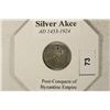 Image 3 : 1453-1924 A.D. SILVER AKCE ANCIENT COIN HOLED